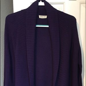St. John’s Bay; medium; sweater cardigan jacket; deep purple color